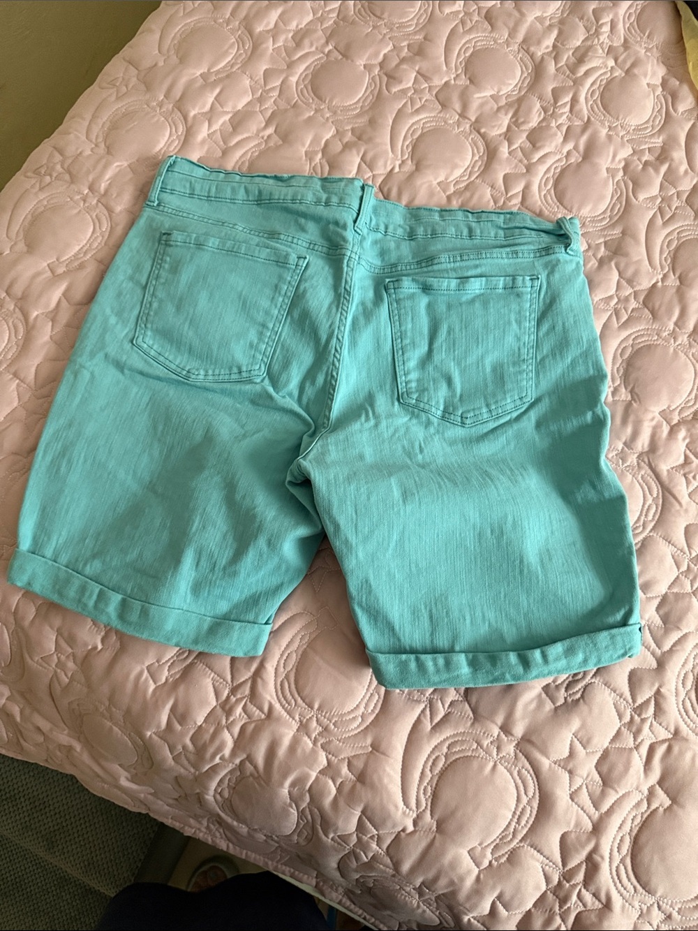 Code Bleu Turquoise Jean Shorts